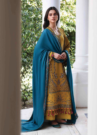 Amaris by Republic Womenswear Unstitched Luxury Shawl Karandi Embroidered Suits 3 Piece RW25AS D-12 - Winter Collection