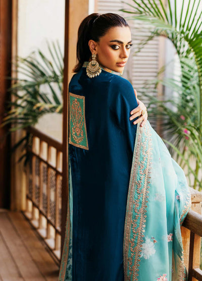 Zainab Chottani Unstitched Velvet Embroidered 3 Piece ZC25UV Elsa - Festive Collection