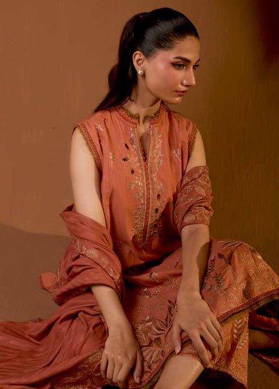 Sobia Nazir Unstitched Shawl Embroidered Khaddar 3 Piece SN25SW D-04 A - Winter Collection