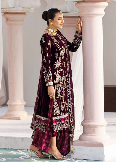 Andaz E Makhmal by Zebtan Unstitched Velvet ZB25 ZAM-09 - Festive Collection