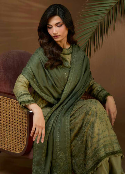 Sobia Nazir Unstitched Shawl Embroidered Herringbone 3 Piece SN25SW D-02 A - Winter Collection