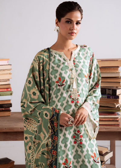 Cross Stitch Unstitched RTS Marina Embroidered Suits 3 Piece CS25MW D-10 Tribal Haze - Winter Collection