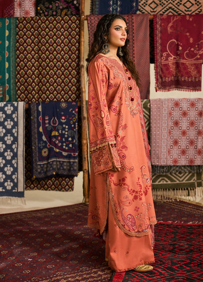 Zync by Florent One Nation Unstitched Khaddar Embroidered Suits 3 Piece FL25ON FL-9B - Casual Collection