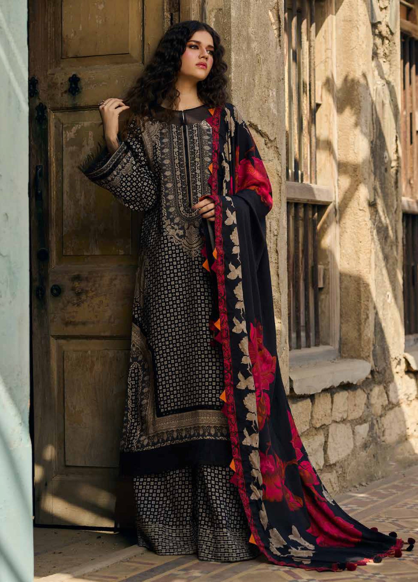 C Prints by Charizma Unstitched Linen Printed Suits 3 Piece CRZ25PL CPW5-22 - Winter Collection