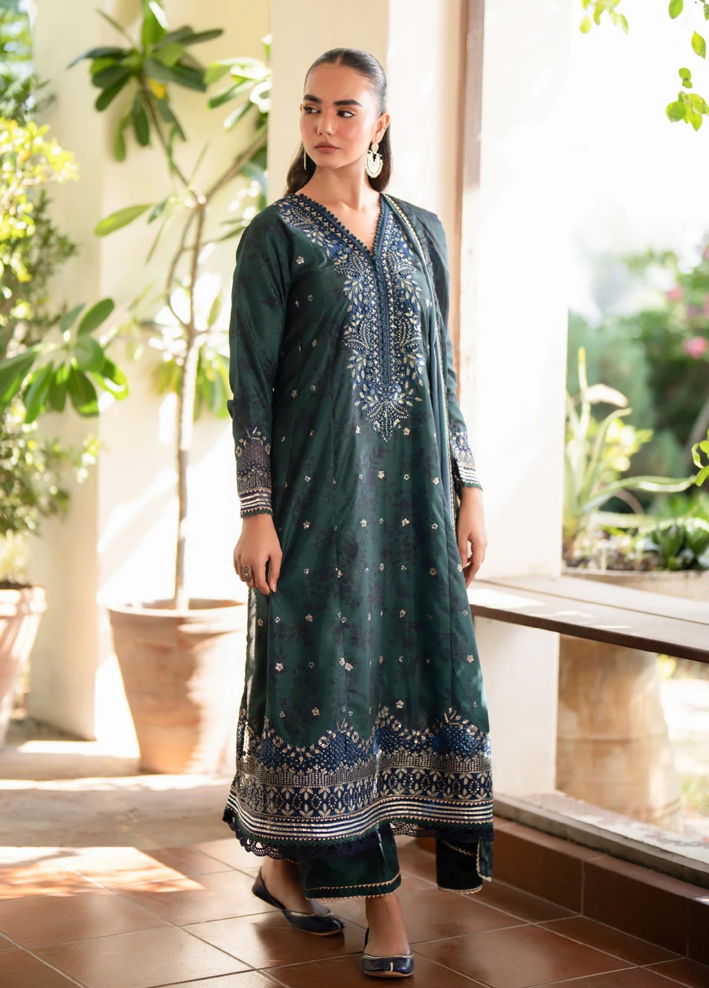 Xenia Formal Unstitched Luxury Raw Silk Suits 3 Piece XE25FL Ibshaam-A - Formals Collection