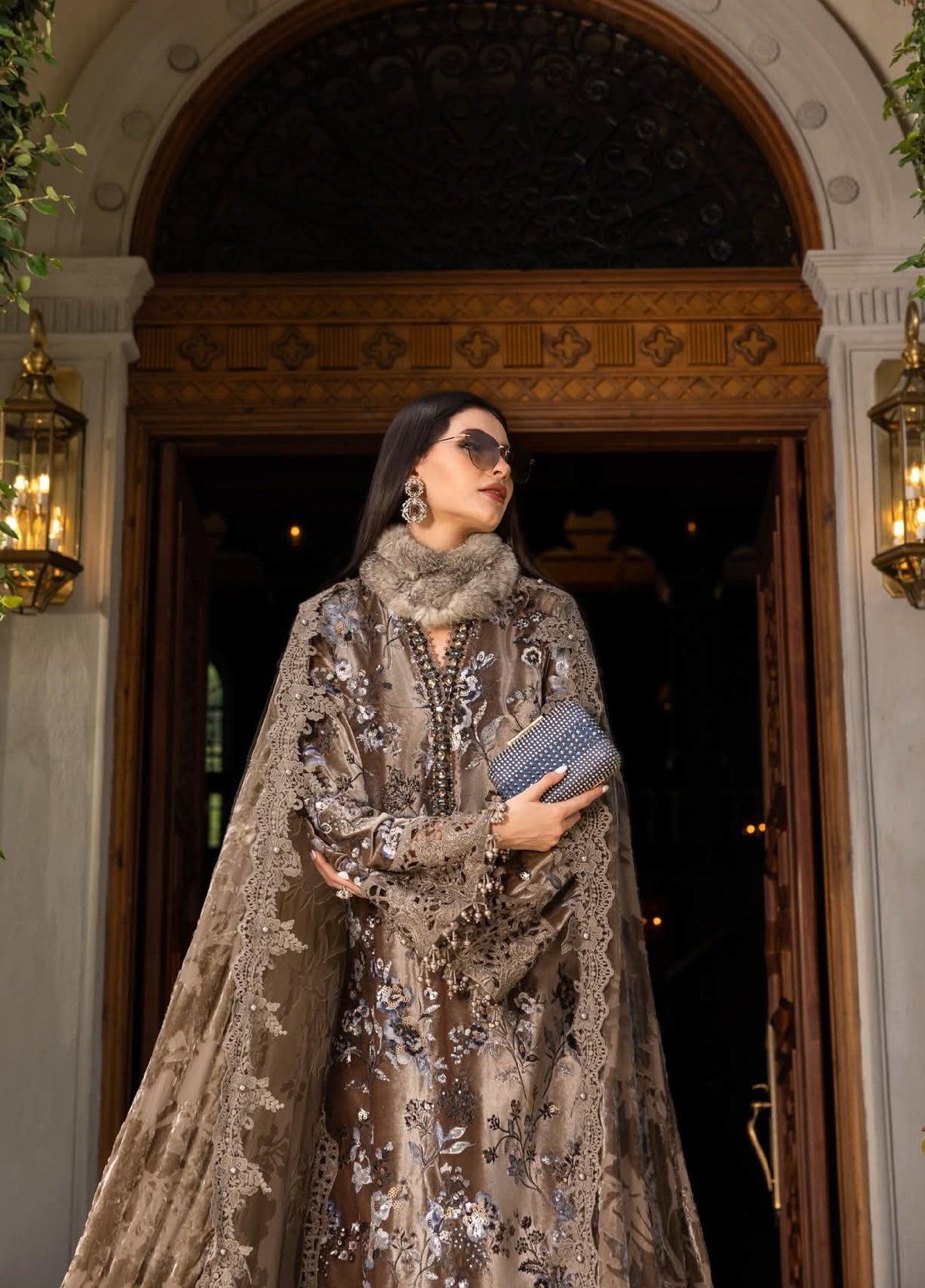 Luxe by Maria B Unstitched Embroidered Velvet 3 Piece MB25LW D3 - Winter Collection