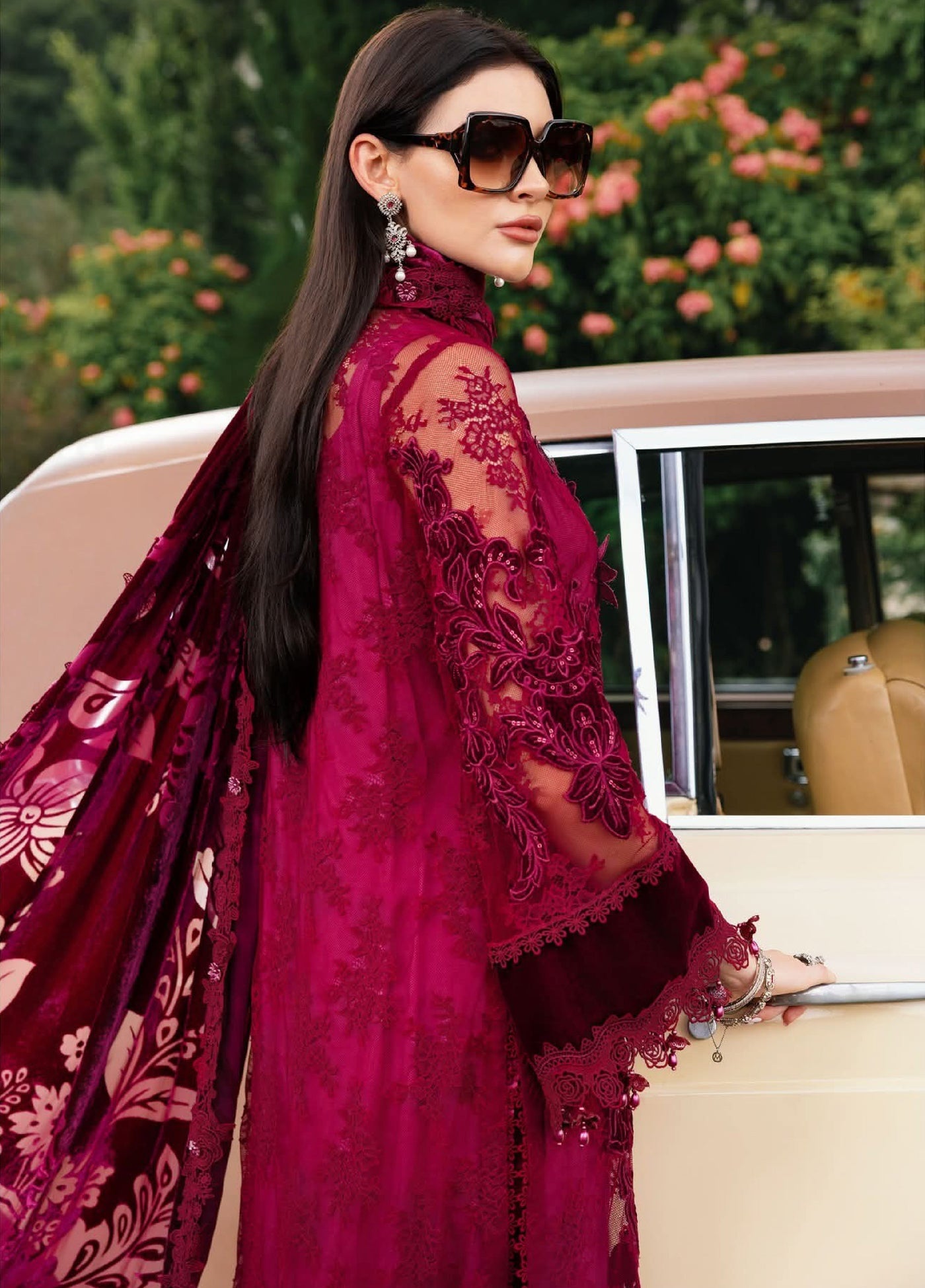 Luxe by Maria B Unstitched Embroidered Velvet 3 Piece MB25LW D8 - Winter Collection