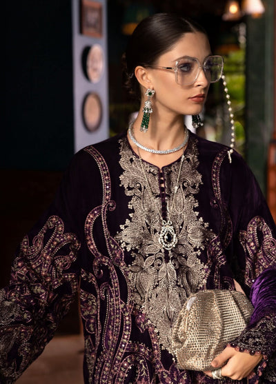 Luxe by Maria B Unstitched Embroidered Velvet 3 Piece MB25LW D11 - Winter Collection