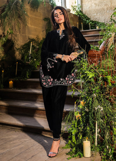 Elayra by Sahar Pret Velvet 2 Piece Embroidered Noir Elegance - Festive Collection