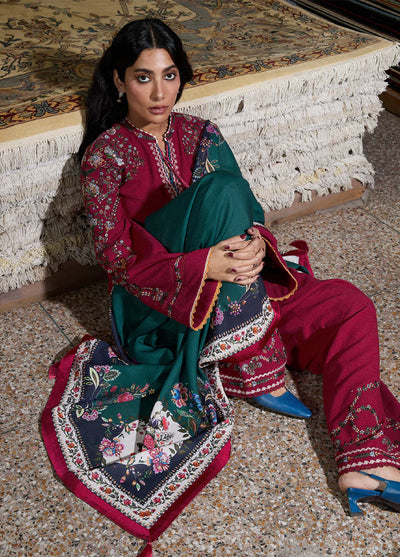 Jugnu by Hussain Rehar Unstitched Karandi Embroidered Suits 3 Piece HR25JW Hasti - Winter Collection