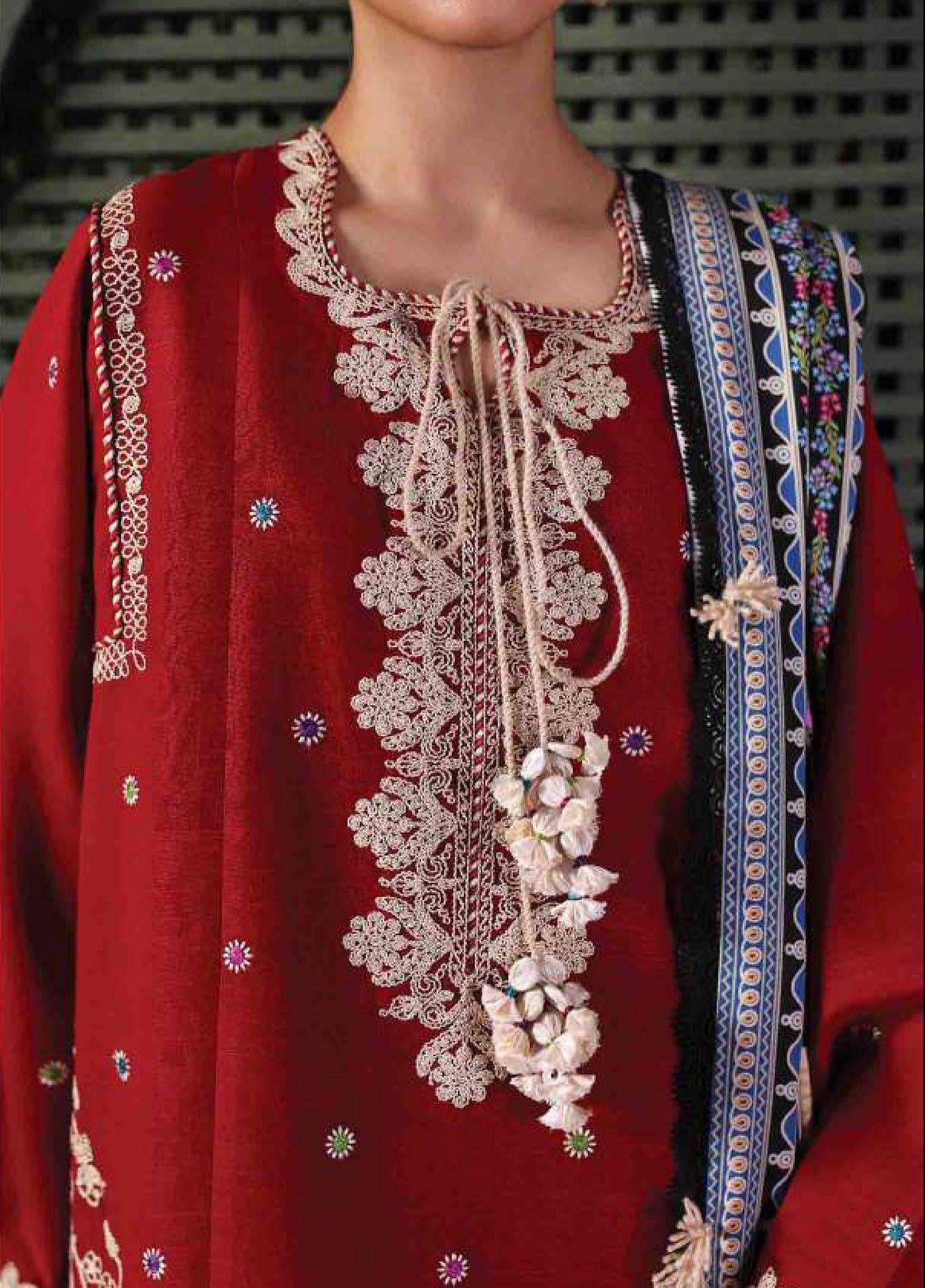 Amaris by Republic Womenswear Unstitched Luxury Shawl Karandi Embroidered Suits 3 Piece RW25AS D-13 - Winter Collection