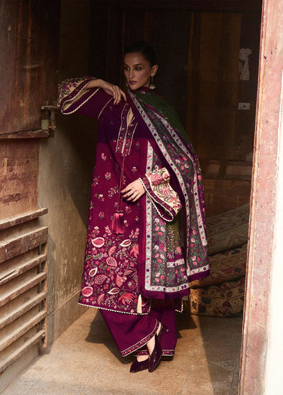 Jugnu by Hussain Rehar Unstitched Karandi Embroidered Suits 3 Piece HR25JW Tiran - Winter Collection