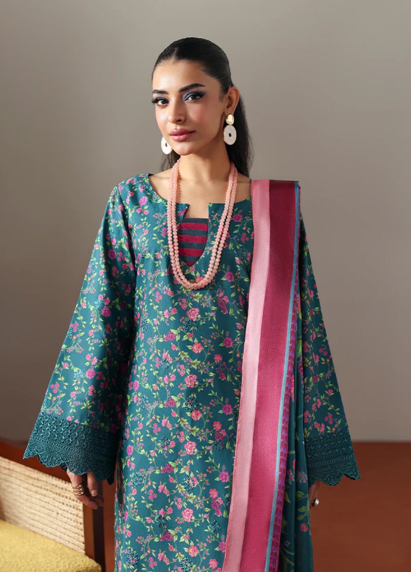 Basics by Gulaal Pret Embroidered Poly Lawn 3 Piece PL-07 Zeiren - Summer Collection