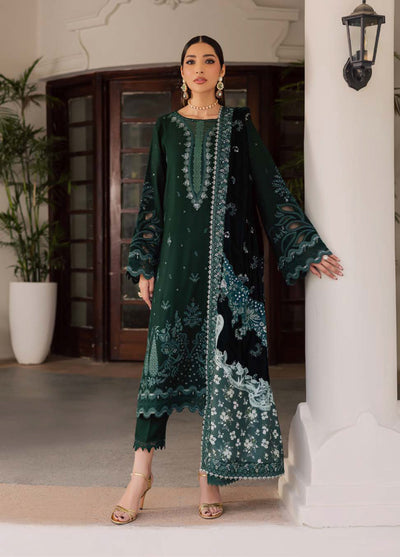 Nureh Exclusive Unstitched Luxury Leather Peach Velvet Shawl Embroidered Suits 3 Piece NU25NS NE-199 - Festive Collection