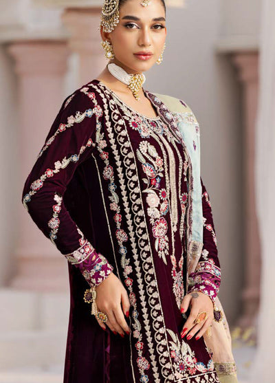 Andaz E Makhmal by Zebtan Unstitched Velvet ZB25 ZAM-04 - Festive Collection