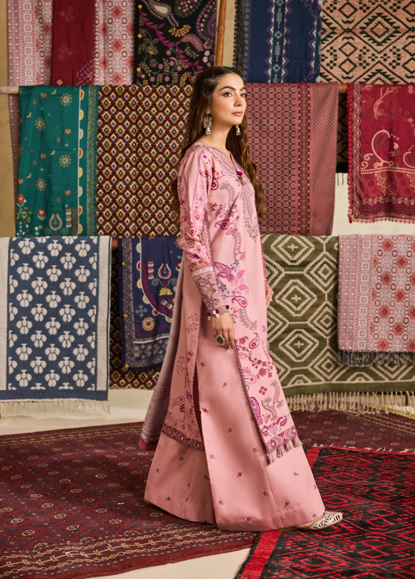 Zync by Florent One Nation Unstitched Khaddar Embroidered Suits 3 Piece FL25ON FL-9A - Casual Collection