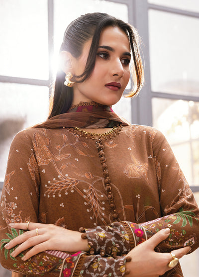 M Basics By Maria B Unstitched Digital Printed Linen 3 Piece MB25UW 1106-B - Winter Collection