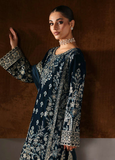 Marais by Gulaal Unstitched Velvet Embroidered 3 Piece Suits GL25VF GL-25-V12 Evana - Festive Collection