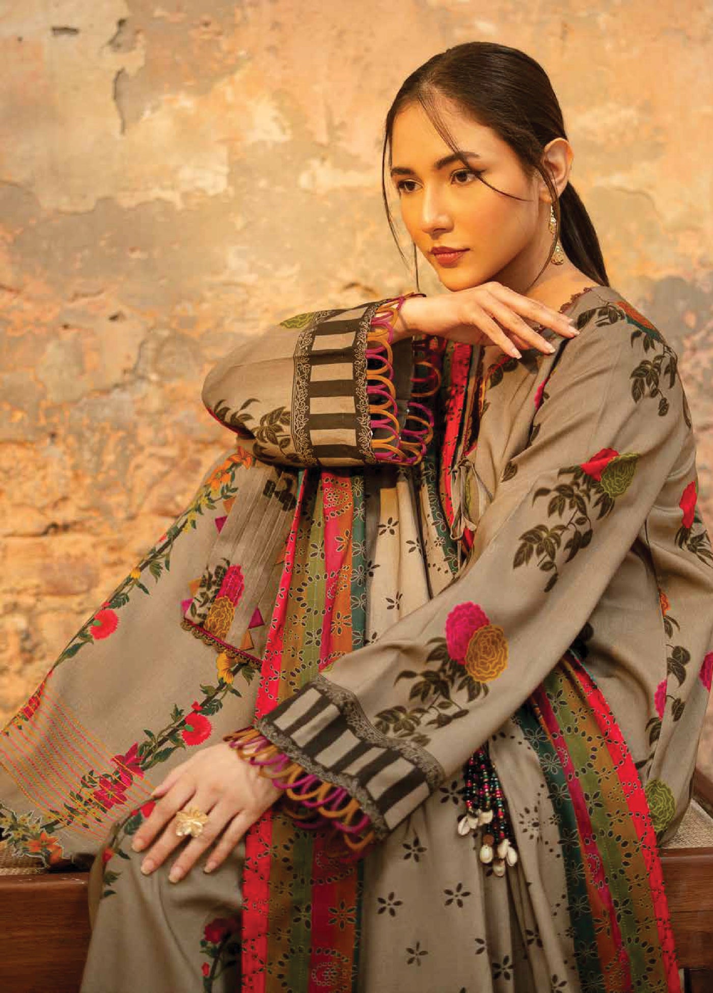 C Prints by Charizma Unstitched Linen Printed Suits 3 Piece CRZ25PL CPW5-27 - Winter Collection
