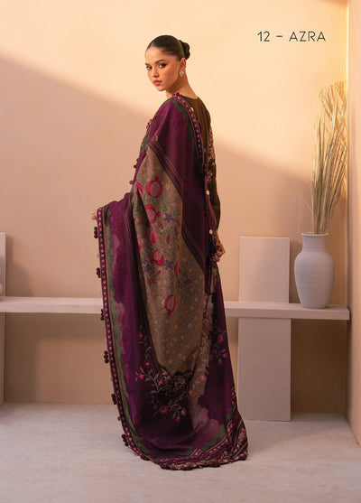 Rang e Khizaan by Xenia Unstitched Khaddar Embroidered Suits 3 Piece XE25SW D-12 AZRA - Winter Collection