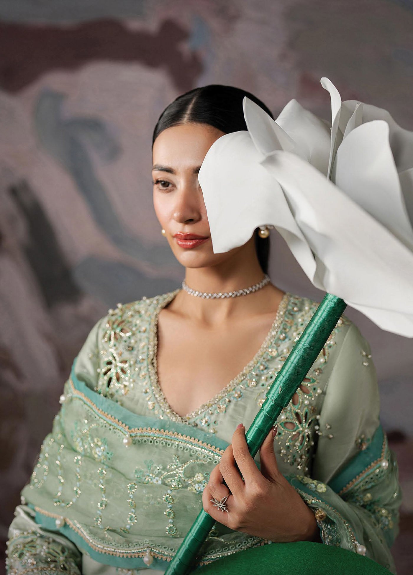 Solaris by Ayzel Unstitched Formals Silk Suits 3 Piece AAF25SW Glowen - Wedding Collection