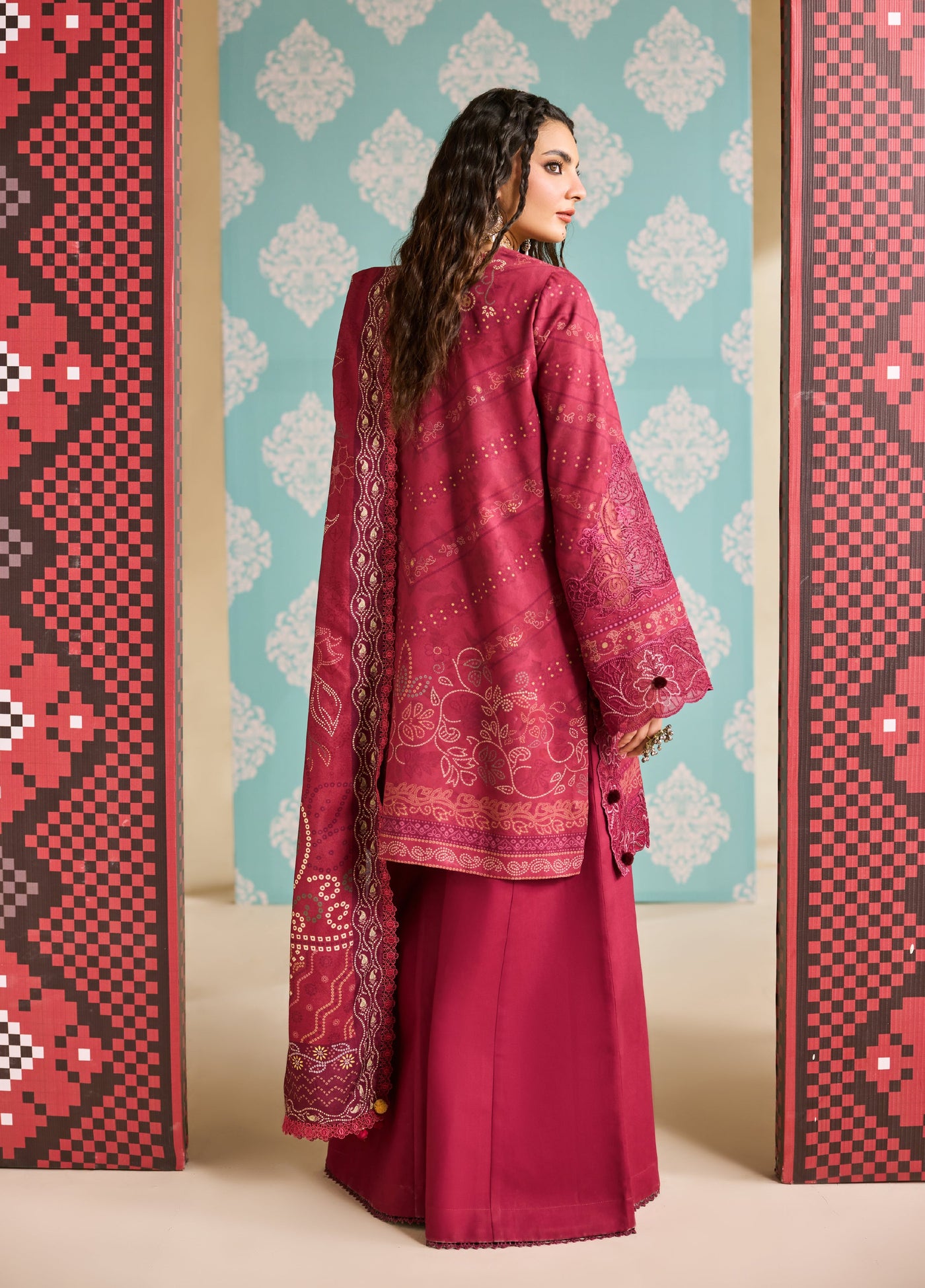 Zync by Florent One Nation Unstitched Khaddar Embroidered Suits 3 Piece FL25ON FL-8B - Casual Collection