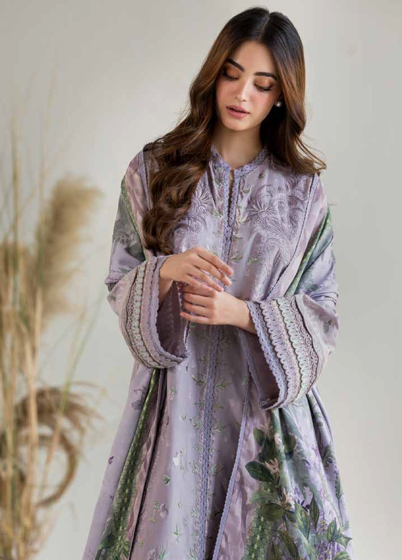 Sobia Nazir Winter Embroidered Khaddar Suits 3 Piece SN25WU D-07 B - Winter Collection