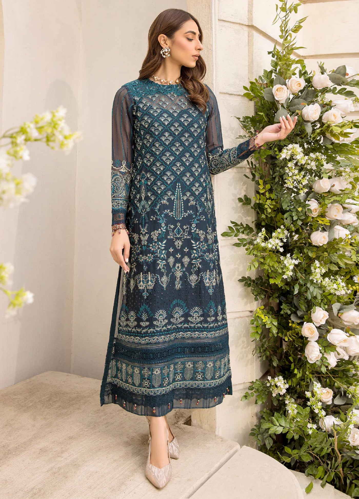 Xenia Formal Unstitched Luxury Chiffon Suits 3 Piece XE25FL Famiya - Formals Collection