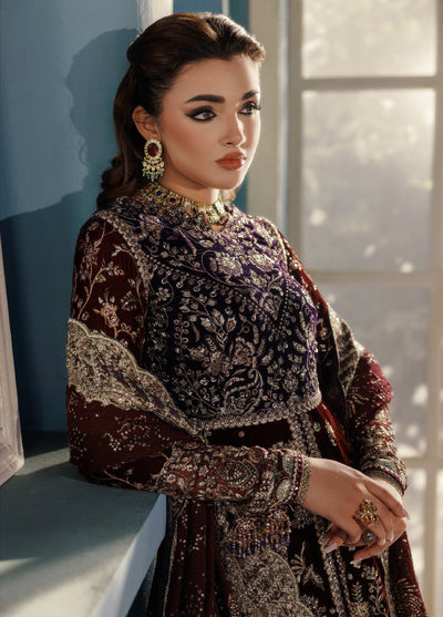 AIK Udaipur Velvet Unstitched Luxury Embroidered 3 Piece AIK25 D-03 - Formals Collection