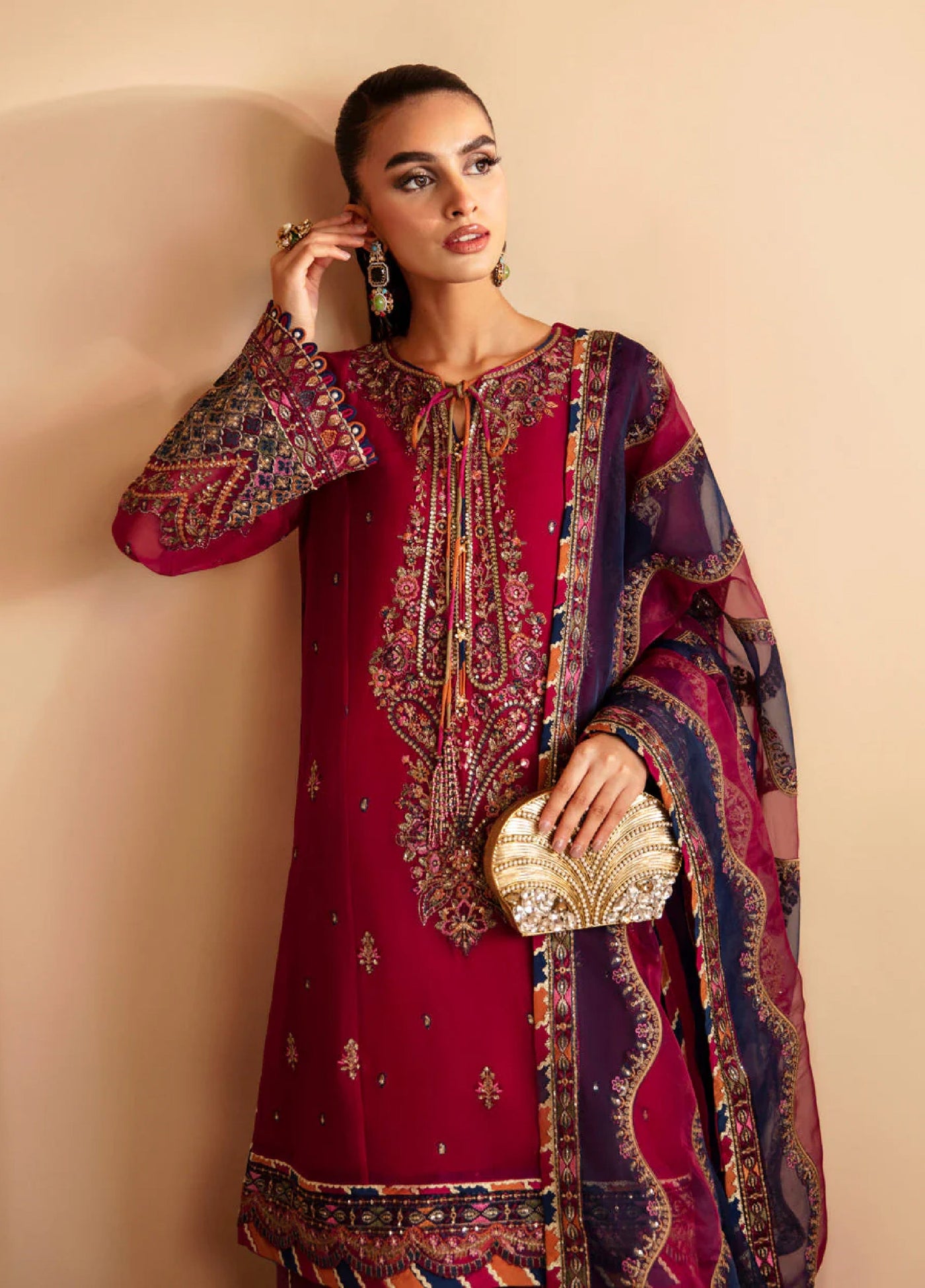 Xenia Formal Unstitched Luxury Chiffon Suits 3 Piece XE25FL Mehkash - Formals Collection