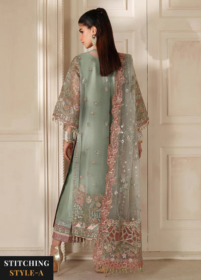 Chantelle by Baroque Unstitched Embroidered Organza 3 piece BQ25CF V14- D 06 - Formals Collection