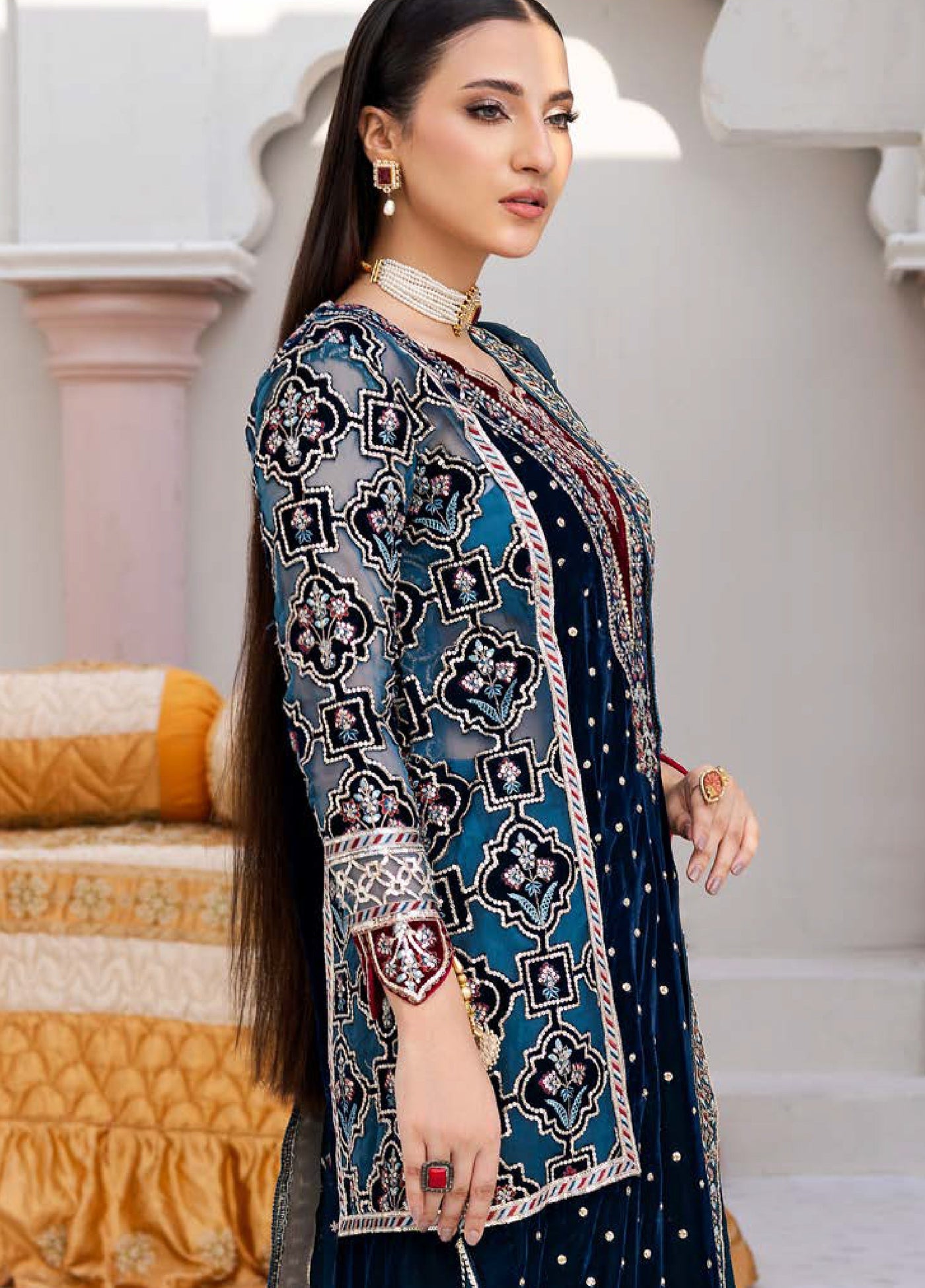 Andaz E Makhmal by Zebtan Unstitched Velvet ZB25 ZAM-08 - Festive Collection