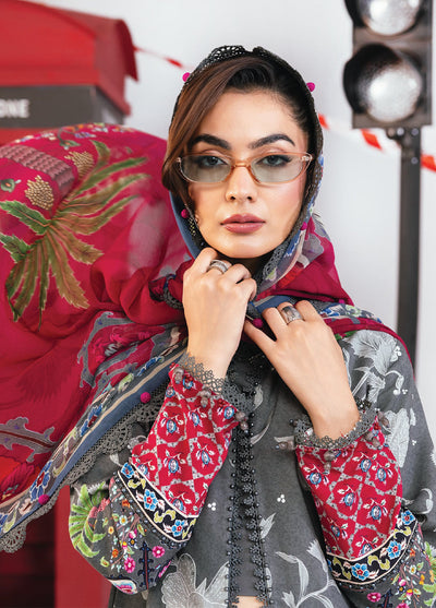 M Basics By Maria B Unstitched Digital Printed Linen 3 Piece MB25UW 1106-A - Winter Collection