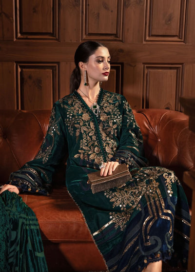 Luxe by Maria B Unstitched Embroidered Velvet 3 Piece MB25LW D2 - Winter Collection