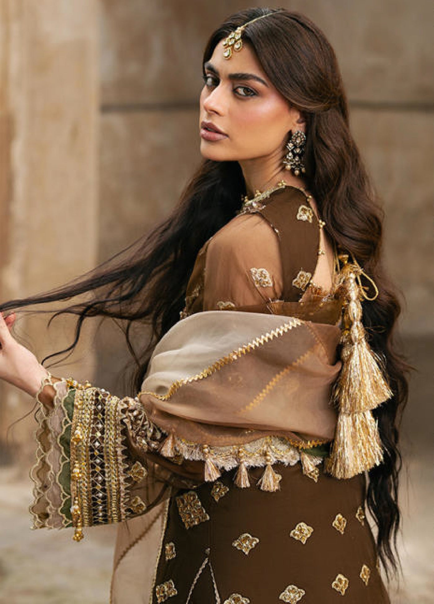 Zarlish Makhfi by Mohsin Naveed Ranjha Unstitched Embroidered Organza Suits 3 Piece MNR25ZM Tabeer - Festive Collection