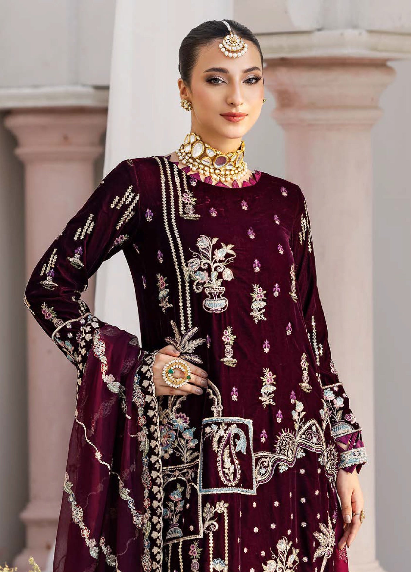 Andaz E Makhmal by Zebtan Unstitched Velvet ZB25 ZAM-09 - Festive Collection