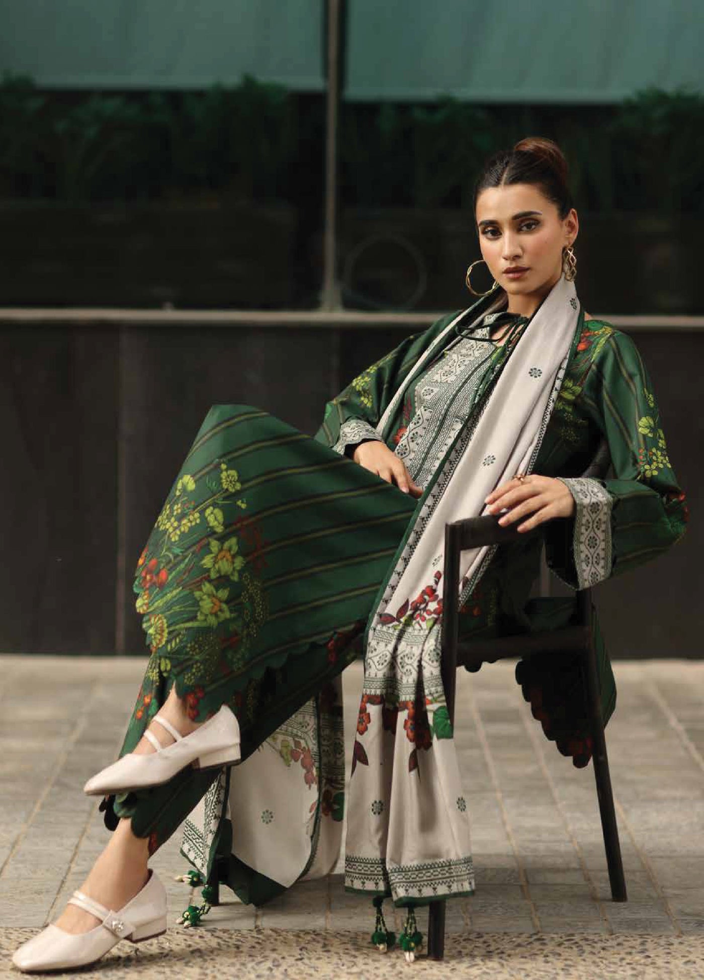 C Prints by Charizma Unstitched Linen Printed Suits 3 Piece CRZ25PL CPW5-26 - Winter Collection