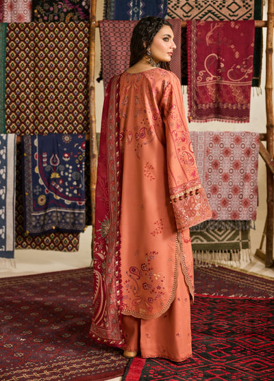 Zync by Florent One Nation Unstitched Khaddar Embroidered Suits 3 Piece FL25ON FL-9B - Casual Collection