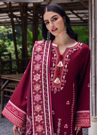 Symphony Hemline by Mushq Unstitched Karandi Embroidered 3 Piece MU25SK Emerald Glimmer - Winter Collection