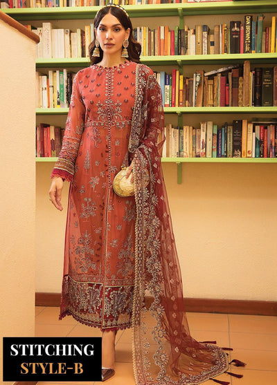 Xenia Formal Unstitched Luxury Chiffon Suits 3 Piece XE25FL Marie - Formals Collection