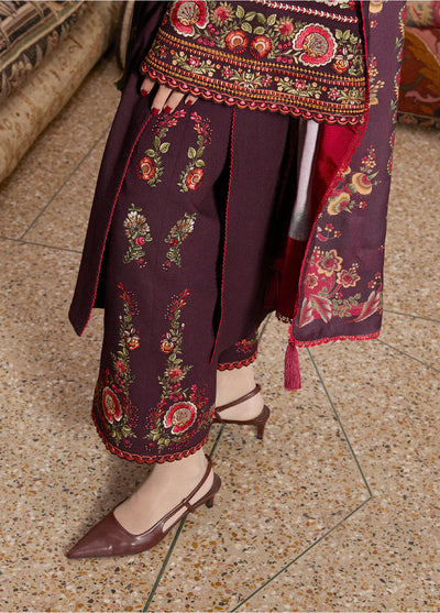 Jugnu by Hussain Rehar Unstitched Karandi Embroidered Suits 3 Piece HR25JW Bari - Winter Collection