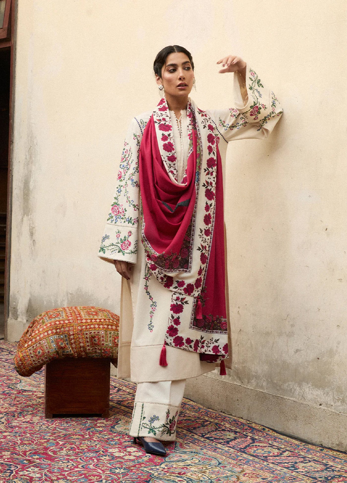 Jugnu by Hussain Rehar Unstitched Karandi Embroidered Suits 3 Piece HR25JW Zura - Winter Collection