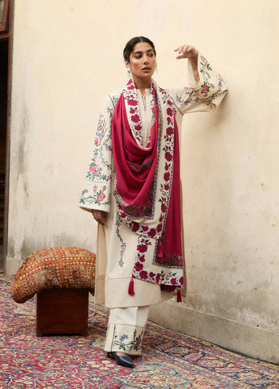Jugnu by Hussain Rehar Unstitched Karandi Embroidered Suits 3 Piece HR25JW Zura - Winter Collection