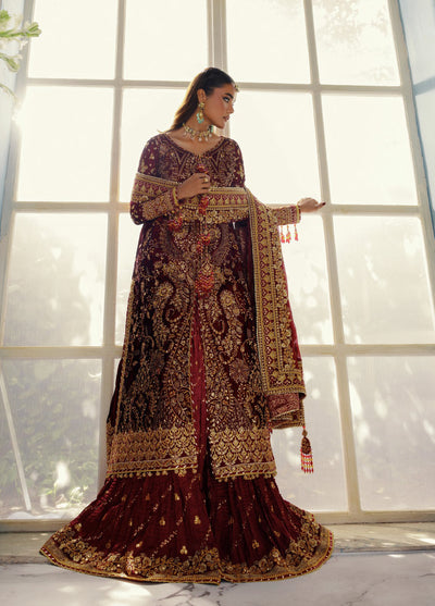 AIK Udaipur Velvet Unstitched Luxury Embroidered 3 Piece AIK25 D-05 - Formals Collection