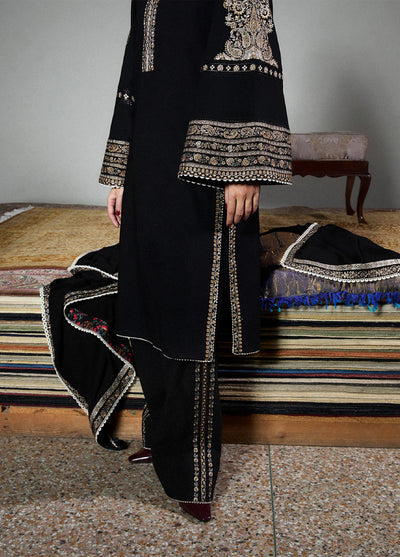 Jugnu by Hussain Rehar Unstitched Karandi Embroidered Suits 3 Piece HR25JW Tila - Winter Collection