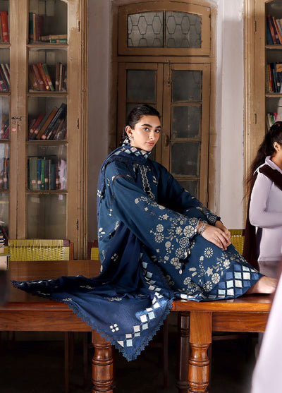 Cross Stitch Unstitched RTS Linen Embroidered Suits 3 Piece CS25LW D-05  Dreamy Dune - Winter Collection