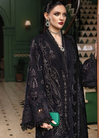 Luxe by Maria B Unstitched Embroidered Velvet 3 Piece MB25LW D7 - Winter Collection
