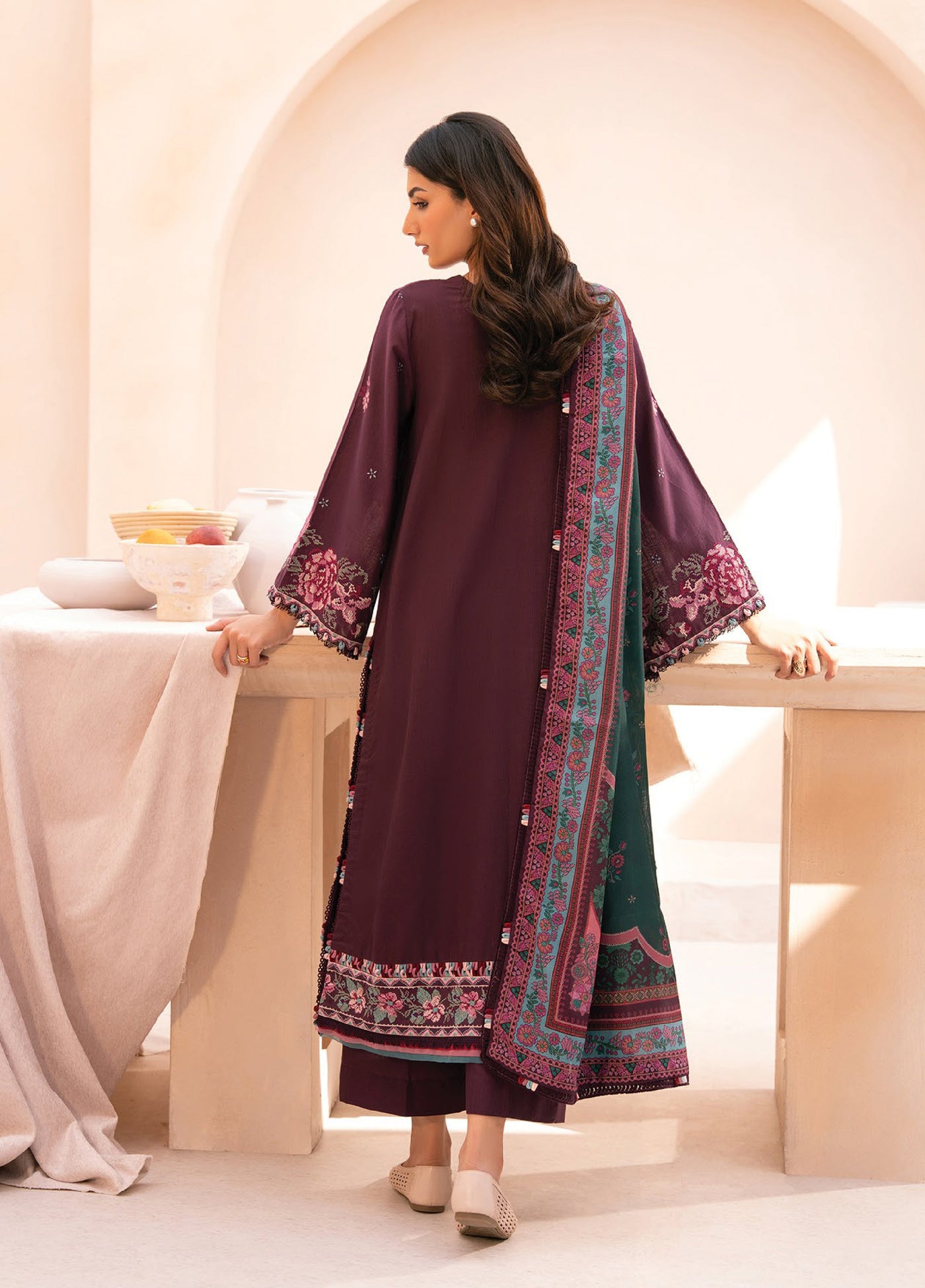 Rang e Khizaan by Xenia Unstitched Khaddar Embroidered Suits 3 Piece XE25SW D-01 AMORA - Winter Collection