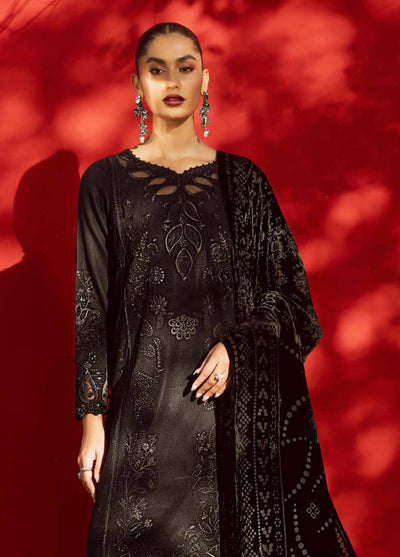 Nureh Exclusive Unstitched Luxury Palachi Embroidered Leather Peach Suits 3 Piece NU25PS NE-191 - Winter Collection