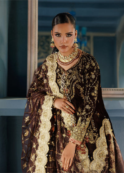 AIK Udaipur Velvet Unstitched Luxury Embroidered 3 Piece AIK25 D-06 - Formals Collection